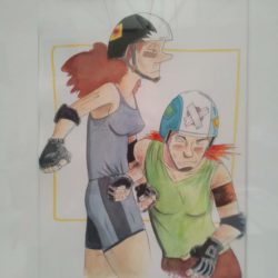 Aquarelle - Roller Derby