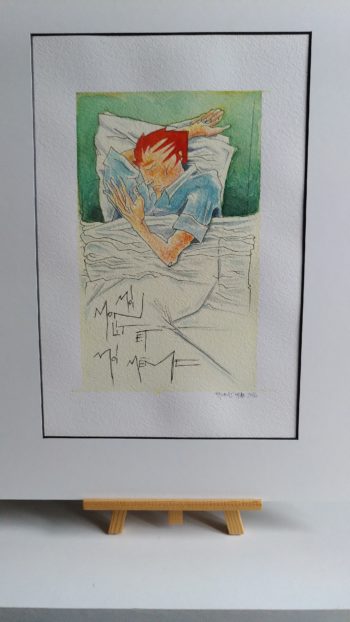 Aquarelle - Moi, Mon lit et Moi même – Image 3