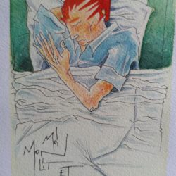 Aquarelle - Moi, Mon lit et Moi même