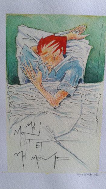 Aquarelle - Moi, Mon lit et Moi même